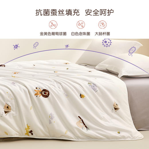 罗莱儿童 萌趣 XS A类抗菌蚕丝被-二合一 野营派对 商品图4