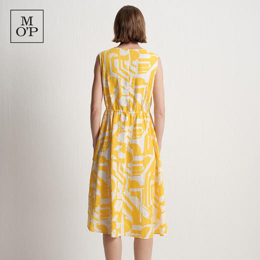 Marc O'Polo/MOP夏季新款好看设计感印花收腰V领长裙无袖连衣裙女 商品图3