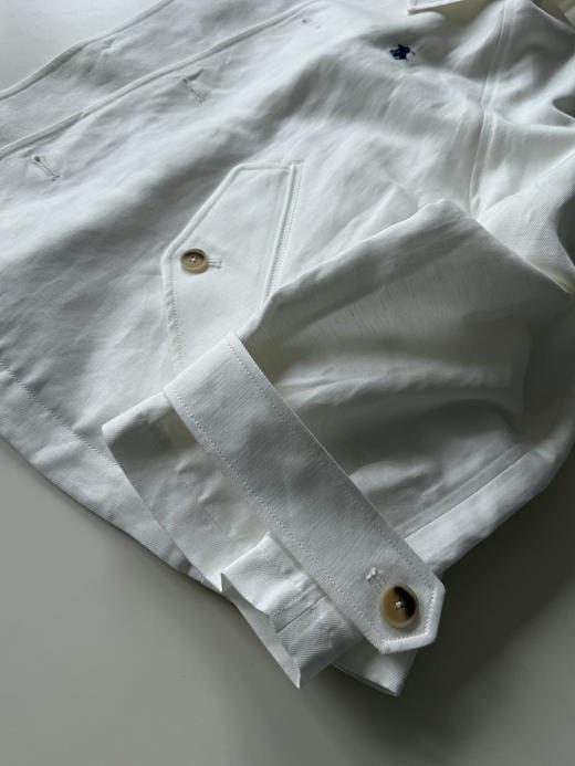 【秒杀价已调 直接拍】RL 拉夫 早春升级款棉麻混纺斗篷 白色风衣外套 商品图11