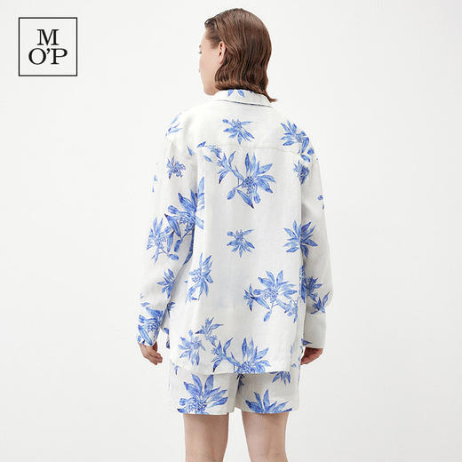 Marc O'Polo/MOP夏季新款好看廓形感亚麻舒适时尚印花长袖衬衫女 商品图3