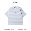 A612189SDSA男装2026新款高贵轻奢撞色条纹圆领短袖T恤刺绣花朵设计百搭 商品缩略图1
