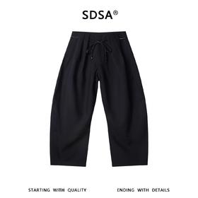SDSA男装2026新款高贵轻奢韩版简约纯色连腰设计弯刀西裤百搭休闲