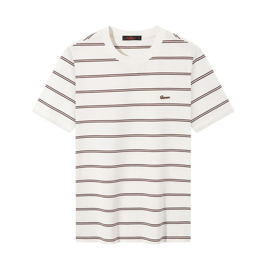 【经典条纹撞色】柒牌男式短袖T恤26春夏新品圆领套头休闲上衣 130T72260 商品图4