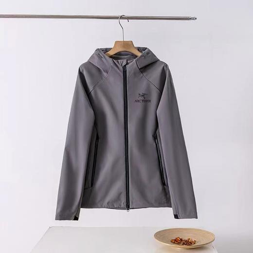 F0316109软壳防风防水拉链连帽纯色外套夹克冲锋衣 商品图6