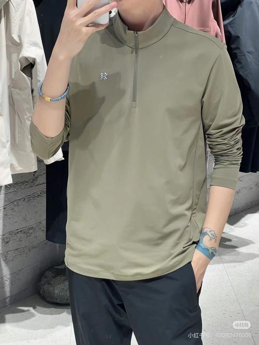 F031651吸湿速干T恤男女S-FUNCTIONAL亲肤柔软半拉链长袖T恤 商品图12
