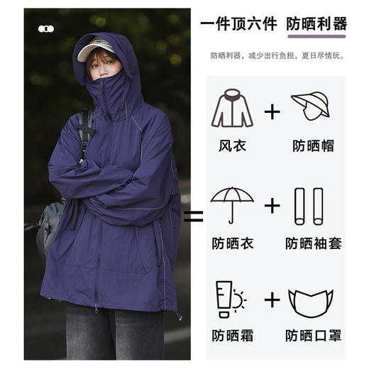 【有它一件就够了❗六合一防晒神器】冰丝防晒衣女夏季UPF50+户外运动防晒衣女冰丝凉感科技山系外套。la 商品图1