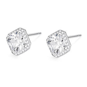 卡蒂罗KADER  流光方糖耳钉 925银甜美爆闪小众轻奢设计女生百搭养耳洞耳饰 精致氛围感百搭款