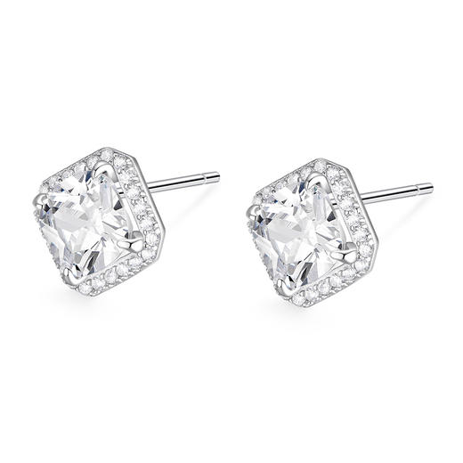 卡蒂罗KADER  流光方糖耳钉 925银甜美爆闪小众轻奢设计女生百搭养耳洞耳饰 精致氛围感百搭款 商品图0