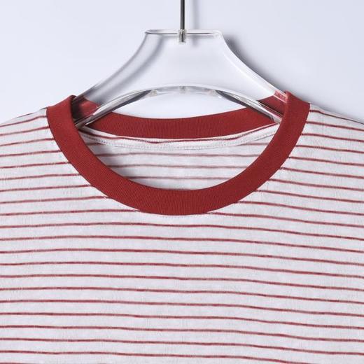 SDSA男装2026新款高贵轻奢时尚简约条纹圆领长袖T恤百搭宽松上衣 商品图1