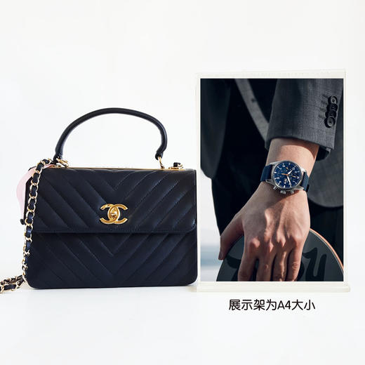 【95新】CHANEL香奈儿Trendy cc系列A92236 Y83366 4B471小号深蓝色金扣V纹trendy cc链条包单肩包女士110326JJ31 商品图11