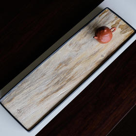 缘石台/悟空/玉檀砚+木化石/茶盘干泡盘55*16*2cm