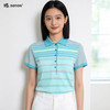 【第2件半价！尾货清仓不退换】波顿夏季女士短袖T恤马卡龙条纹翻领舒适百搭polo衫LT199215 商品缩略图1