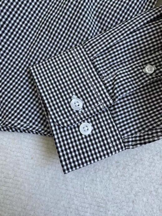 F031655春夏新品挺括感十足通勤休闲小细格纹牛津纺长袖衬衫 商品图6