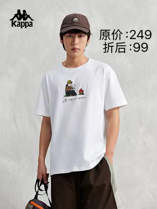 MJ/Kappa卡帕背靠背2026新款短袖男夏季纯棉圆领t恤休闲半袖运动上衣 商品图0