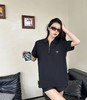 普拉达 半拉链三角标polo衫 黑色 男女同款（DY） 商品缩略图0