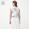 Marc O'Polo/MOP夏季新款好看植物印花亚麻打褶无袖背心女士上衣 商品缩略图3