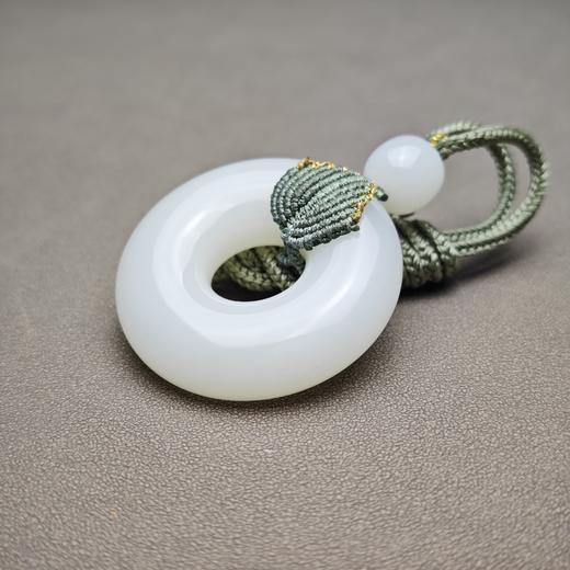 新疆和田玉且末料羊脂玉饱满平安环毛衣链 312-13 商品图4