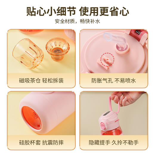 儒乐悦心畅饮杯直饮吸嘴tritan防摔大容量送背带便携水杯 商品图8