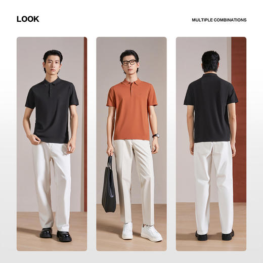 【伊力特/经典商务】柒牌男士2026夏上新短袖POLO衫翻领商务上衣 130T70890 商品图2
