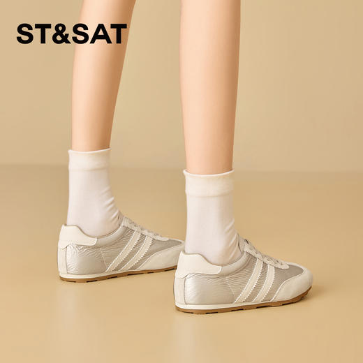 星期六26春新款时尚拼接舒适平底德训鞋SSE1112CML 商品图3