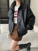 F031692女装欧美立领机车感PU皮长袖立领夹克短外套 商品缩略图13