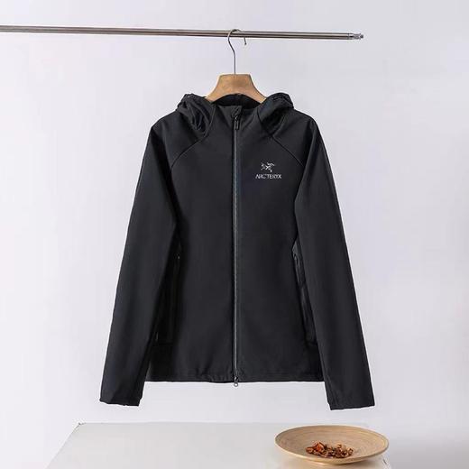 F0316109软壳防风防水拉链连帽纯色外套夹克冲锋衣 商品图2