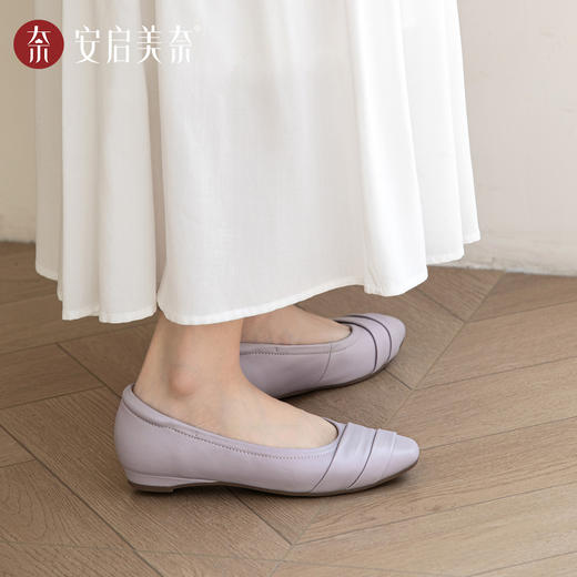 褶皱浅口鞋 | ARCH CONTACT安启美奈 温柔风 舒适百搭通勤单鞋53117 商品图2