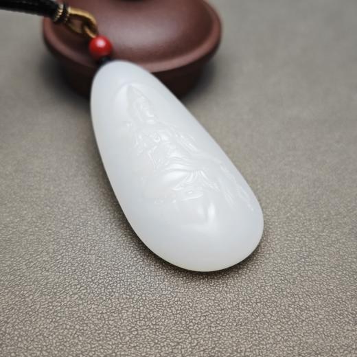 新疆和田玉且末料羊脂玉精品观音牌 312-1 商品图5