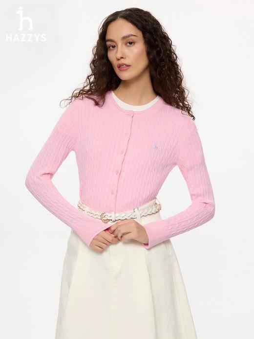 点此购买 哈吉斯女士经典麻花开衫 XJ 342408 商品图4