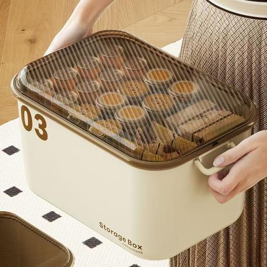 【多功能！收纳神器】多功能收纳箱杂物收纳筐 防尘带盖塑料整理箱 零食收纳储物箱子 商品图1