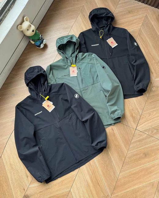 F0316106轻量单层弹力外套男女同款软壳连帽夹克 商品图0