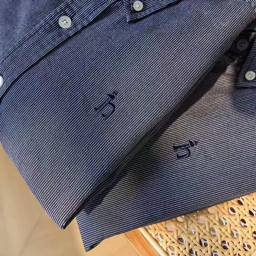 F031695春季新款长袖纯色棉质衬衫男条纹商务休闲衬衣 商品图10