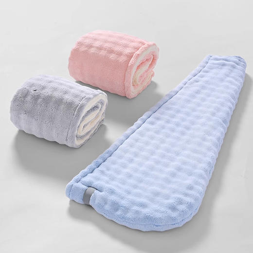 双层加大加厚！软糯巨吸水泡泡绒干发帽女加厚浴帽7A抑菌速干擦头洗头发毛巾干发巾 商品图1