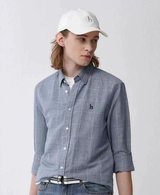 F031653男士长袖衬衫上衣春秋季新款舒适休闲格子衬衣外套 商品图13