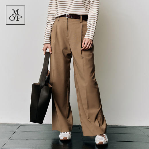 Marc O'Polo/MOP25春秋季新款时尚宽松阔腿裤羊毛弯刀休闲裤女士 商品图0