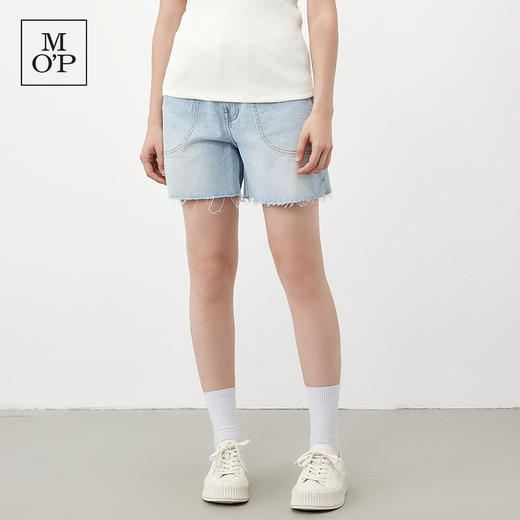 Marc O'Polo/MOP夏季新款好看浅色时尚百搭短款时髦牛仔短裤女士 商品图0
