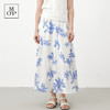 Marc O'Polo夏季新款植物印花天然亚麻舒适半身裙女长半裙 商品缩略图0