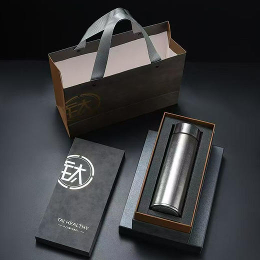 雀说礼盒纯钛保温杯现代简约双层商务保温杯男女印焖泡茶杯水杯子ALWSDBC180237 商品图2