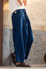 牧衣游原创 120支进口长绒棉长裤靛蓝色宽松百搭阔腿休闲裤 溪岄 商品缩略图5