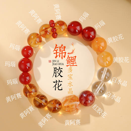 天然胶花手镯 纹路清晰简约甜美晶体通透品品质佳 商品图1