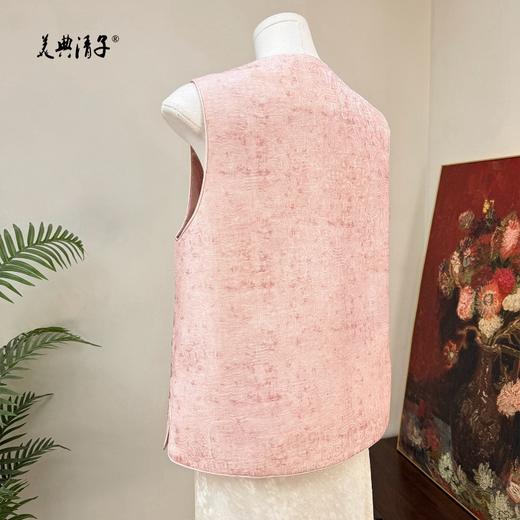 新中式重工刺绣圆领单排扣马甲 商品图5