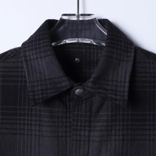 SDSA男装2026新款高贵轻奢格纹飞机扣长袖衬衫潮酷设计高街风上衣 商品图1