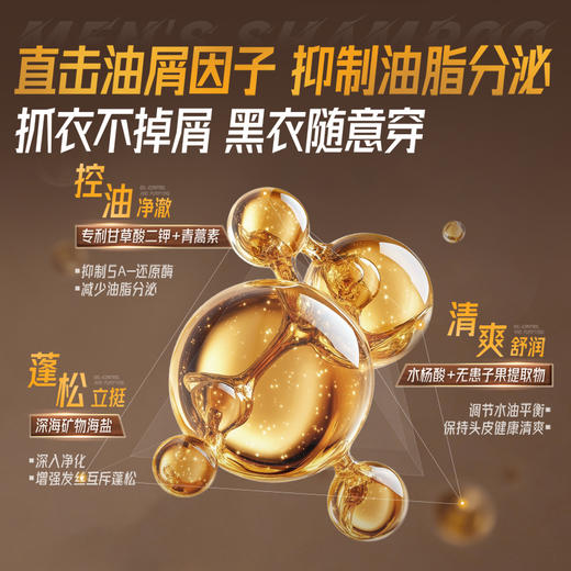 洗发水男士控油蓬松去屑止痒持久留香洗头膏露正品官方品牌旗舰店 商品图4
