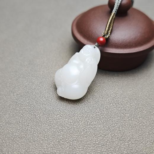 新疆和田玉且末料羊脂玉立体小佛公 312-10 商品图1