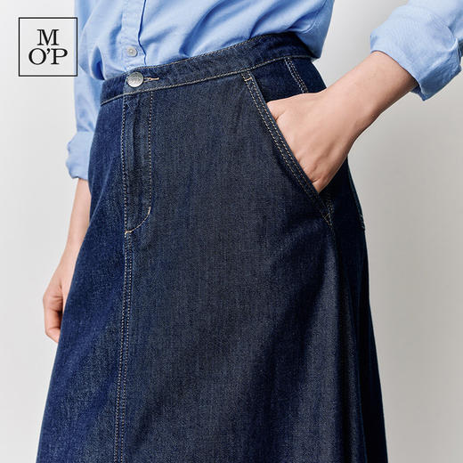Marc O'Polo/MOP25春秋季新款桑蚕丝混纺牛仔半裙女士长款半身裙 商品图4
