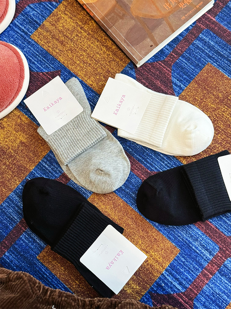 【2件减5元】【把春日穿在脚上】透气休闲运动袜子 5双  高棉面料  弹性足、不勒脚不硌脚  透气透湿不闷汗~