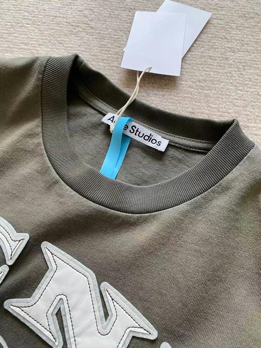 F031611鹿晗同款美式街头贴皮刺绣经水洗假两件长袖T恤 商品图6