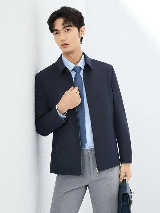 行政轻奢“⁥厅局风”‌干部夹克免烫抗皱翻领休闲夹克外套 商品图4