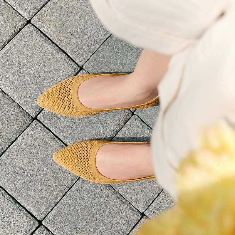 Pansy盼喜 2026春夏新款浅口王妃鞋通勤显脚小软底不累脚日系针织