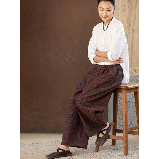 牧衣游原创 手工抽皱汉麻衬衫舒适透气轻薄简约百搭白色衬衣 德馨 商品图3